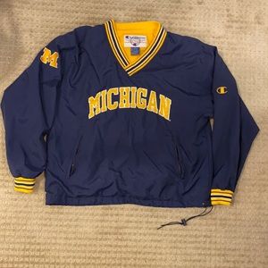 Michigan Vintage Champion Crew Neck Pullover Jacket
